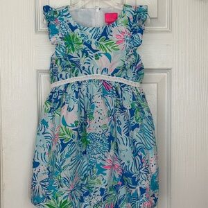 Lilly Pulitzer Tropical Blue and Pink Dress